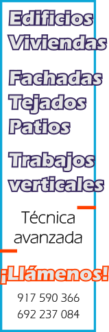 Rehabilitación de edificios y viviendas Madrid, fachadas, tejados, patios, trabajos verticales